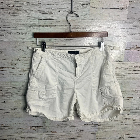 Calvin Klein white shorts size size 8 cargo - Picture 1 of 7